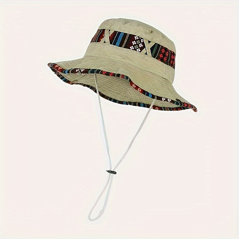 Wide Brim Bucket Hat Outdoor Sun Hat Vintage Hats