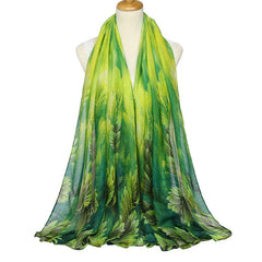 Casual Floral Print Shawl Scarf Long Soft Scarf Wrap