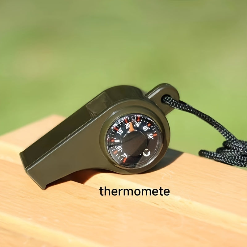 2pcs Outdoor Survival Whistle 3 in 1 Emergency Survival Whistle With Compass