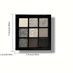 Mini 9 Palette Gray Shimmer Matte Smoky Gothic Style Eyeshadow