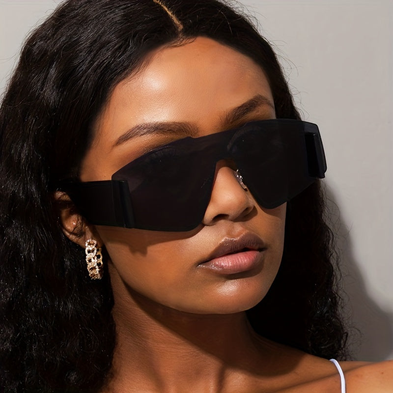Y2K Rimless Sunglasses UV400 Sun Shades Outdoor Shield Sports