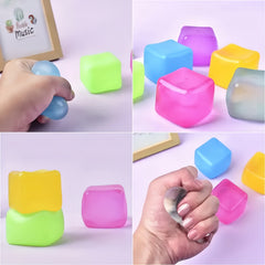 5pcs Rubber Soft Blocks Mixed Colors Toys Prizes Thanksgiving Christmas