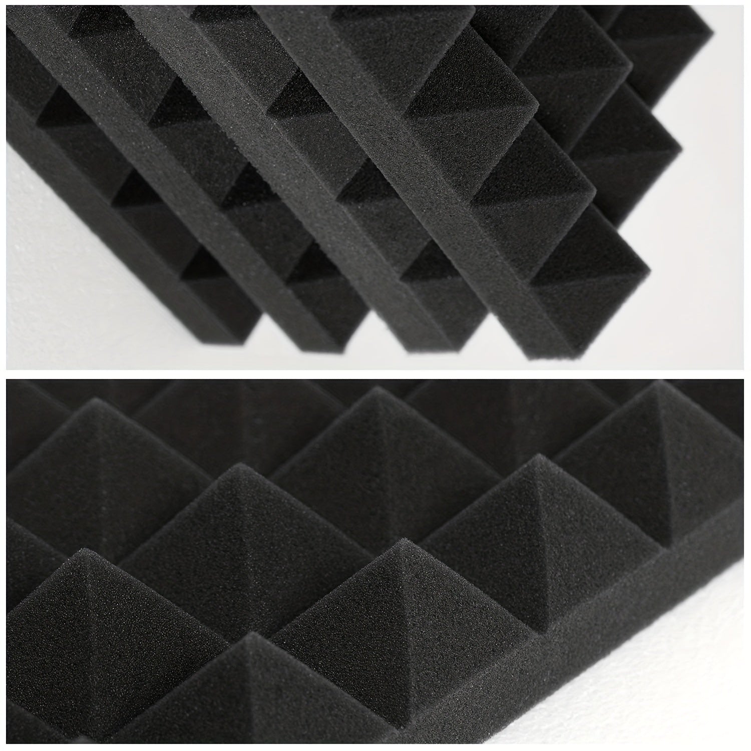 12pcs Pyramid Acoustic Foam Panels 12x12x2 Inches
