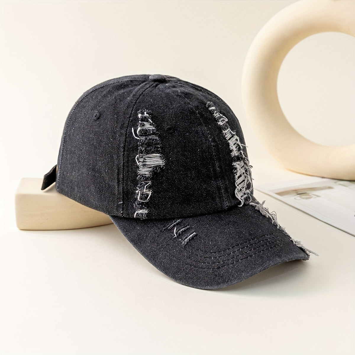Retro Cowboy Ripped Baseball Cap Outdoor Sunshade Hat