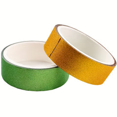 10pcs Decorative Tape Golden Glitter Onion Powder Wwisp Tape