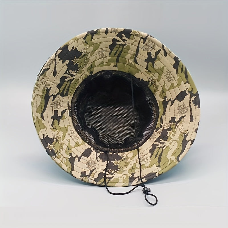 Men's Sunscreen Large Brim Sun Hat Outdoor Travel Fishing Hat
