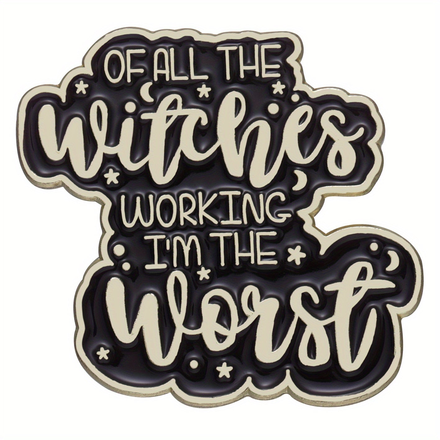 Worst Witch Enamel Pins Gothic Punk Brooches Lapel Badges Jewelry Gift