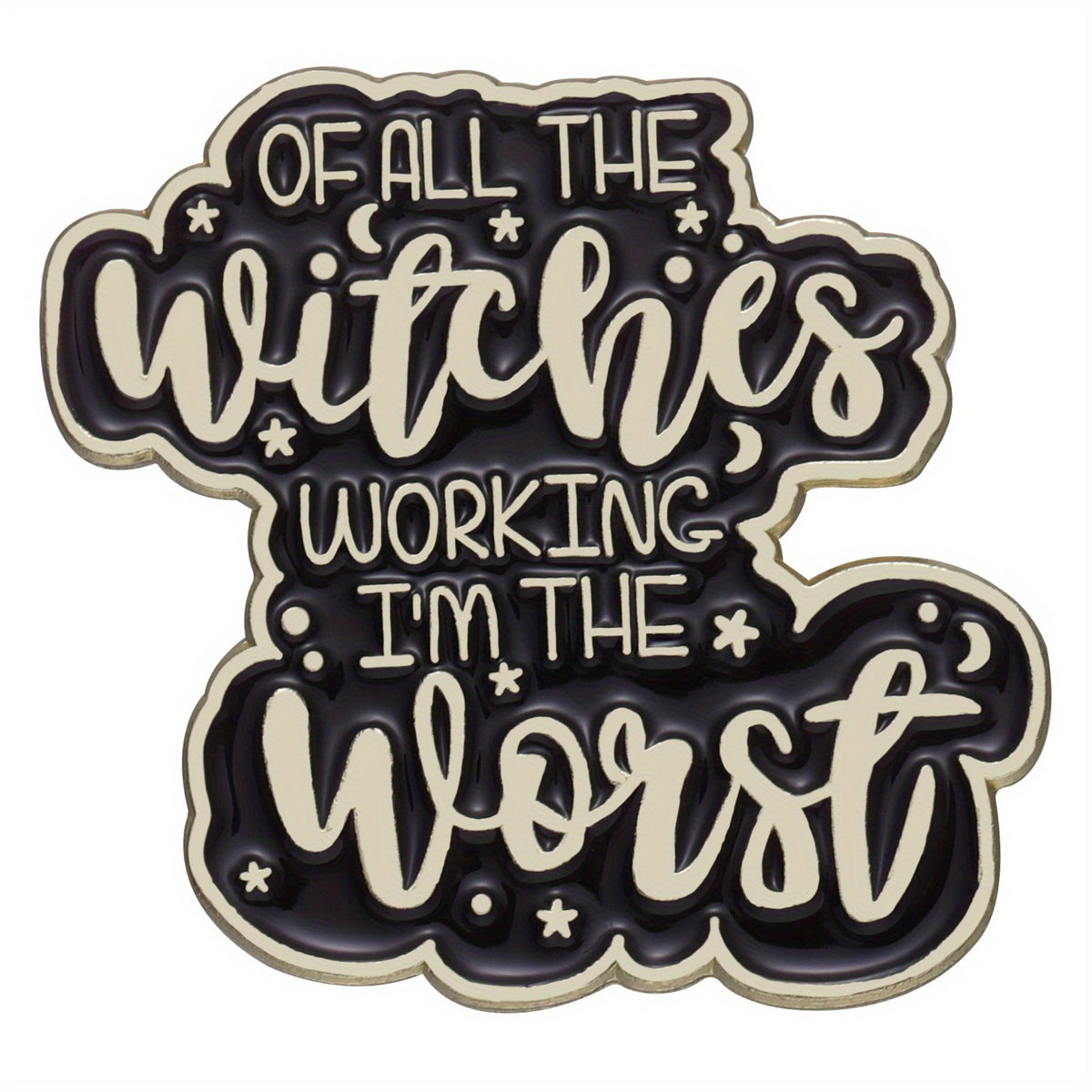 Worst Witch Enamel Pins Gothic Punk Brooches Lapel Badges Jewelry Gift