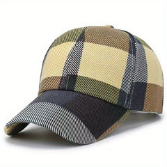 Unisex Plaid Flower Peaked Cap Baseball Cap Sun Hat