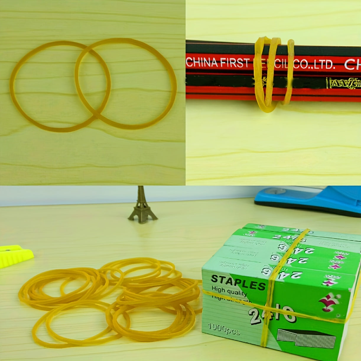 Stationery Rubber Band Latex High Elasticity Durable Cowhide Rubber Band Set