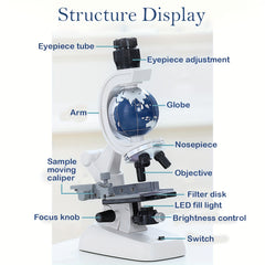 Adjustable Focus Microscope Student Lab Kit
