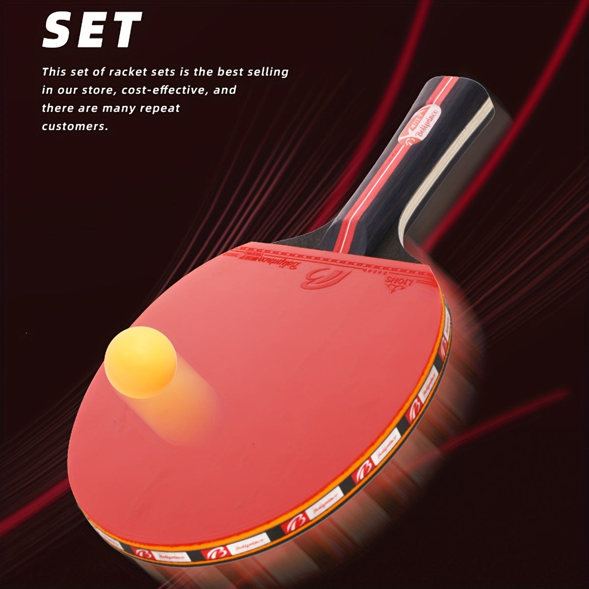 Portable Table Tennis Racket Set with Case - Indoor/Outdoor