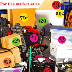270pcs 2.54cm Dollar Garage Stickers Preprinted Tags Labels