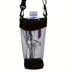 Mesh Bag Holder Tumbler Cup with Shoulder Strap