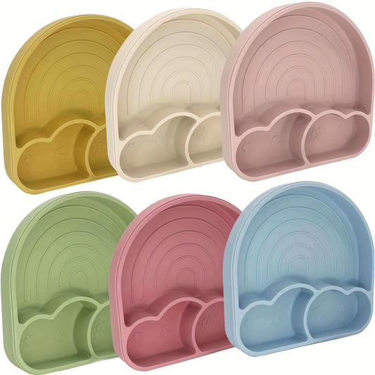 Rainbow Dinner Plate Suction Cup Children's Tableware