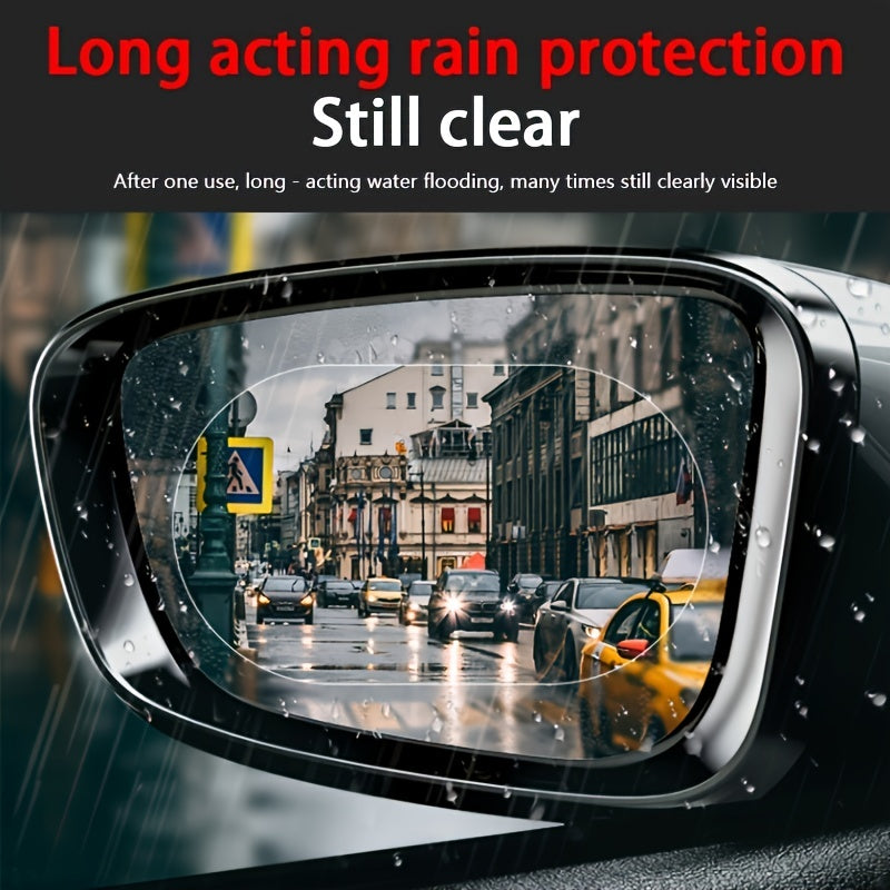 2pcs Car Rearview Mirror Rainproof Film Waterproof Tape