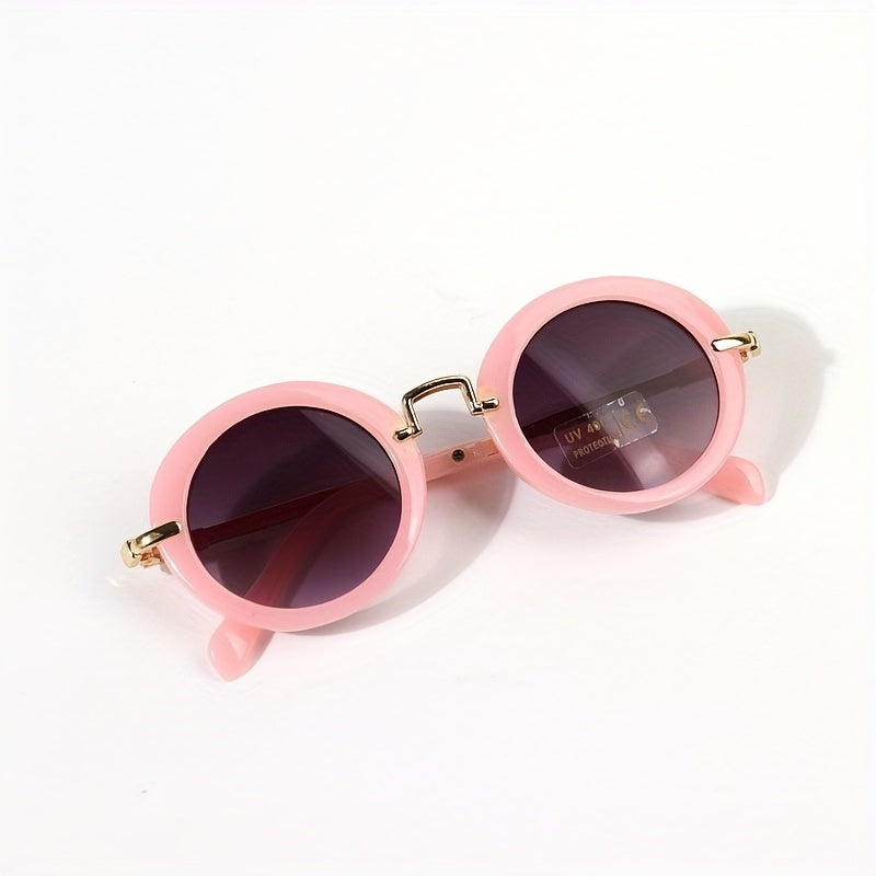 Vintage Y2K Round Frame Sunglasses Sun Protection