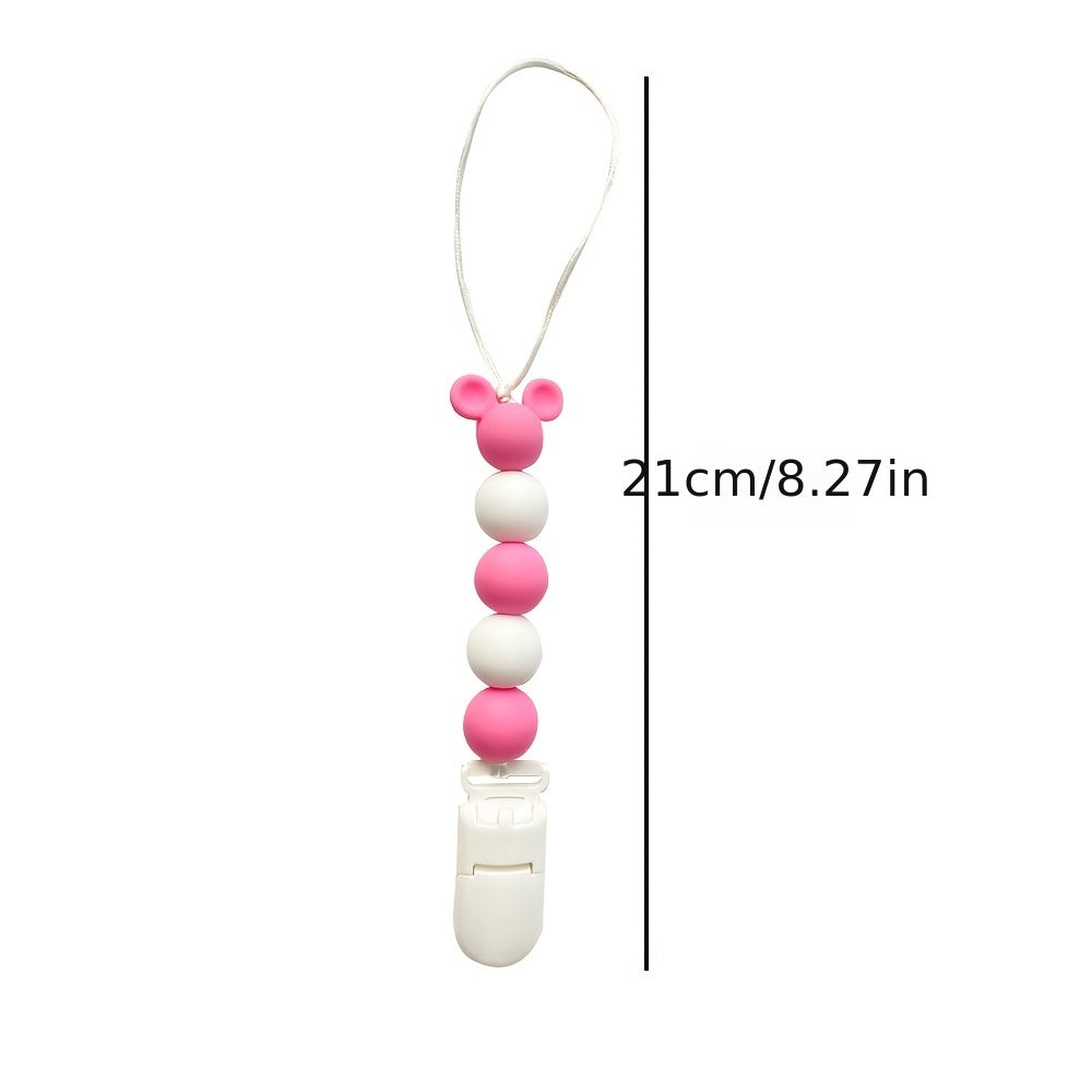 Cute Animal Silicone Pacifier Chain for Newborns