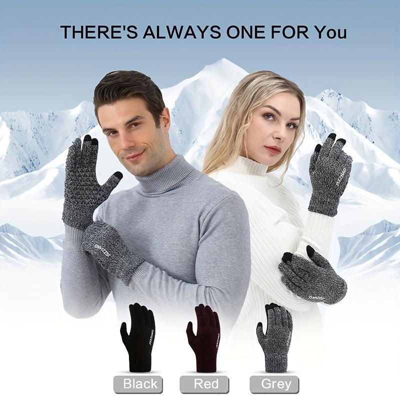 Fleece Touch Screen Running Gloves Windproof Cycling Gloves
