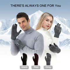 Fleece Touch Screen Running Gloves Windproof Cycling Gloves