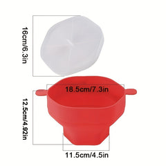 Silicone Popcorn Bucket High Temp Resistant Popcorn Bowl Handle