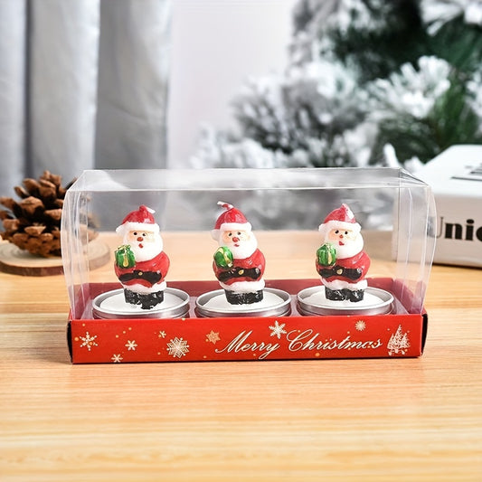 3pcs Christmas Decoration Candles DIY Ornaments