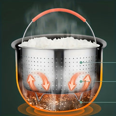 1pc Stainless Steel Steamer Basket Insert 18.01cmx12.01cm