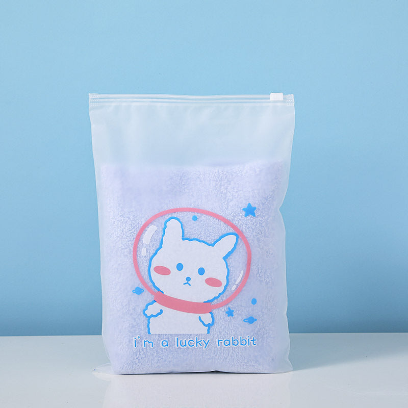 Transparent Underwear Storage Bag Cartoon Luggage Organizer