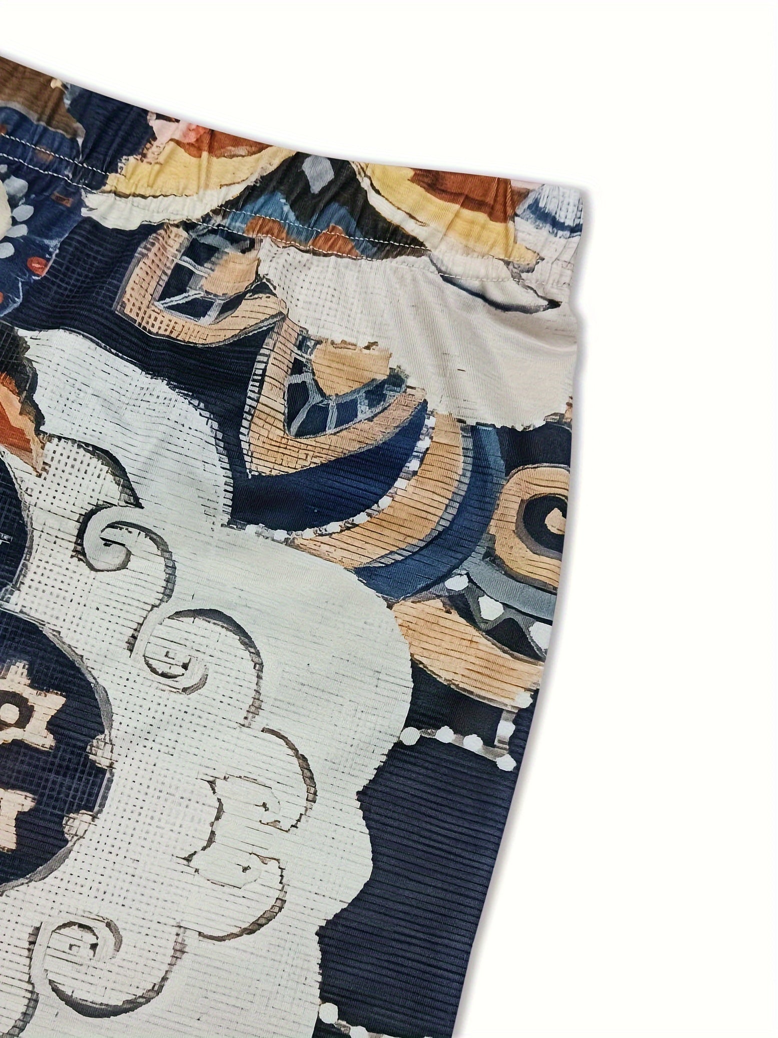  Tribal & Owl Print Elastic High Rise Skinny Pants