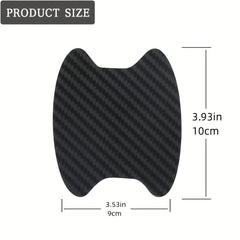 4pcs Carbon Fiber Door Handle Protector Sticker - Upgrade Your Car's Look