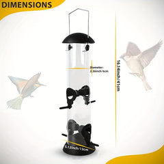 4pcs Hanging Bird Feeder for Camping and Backyard Bird Watching