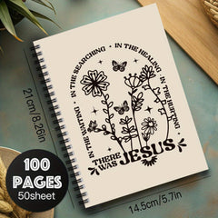 Boho Floral Christian Spiral Notebook Journal 100 Pages