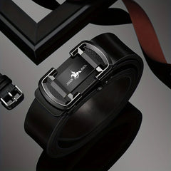 Men's Leather Belt With Automatic Buckle Business Casual Versatile Belt