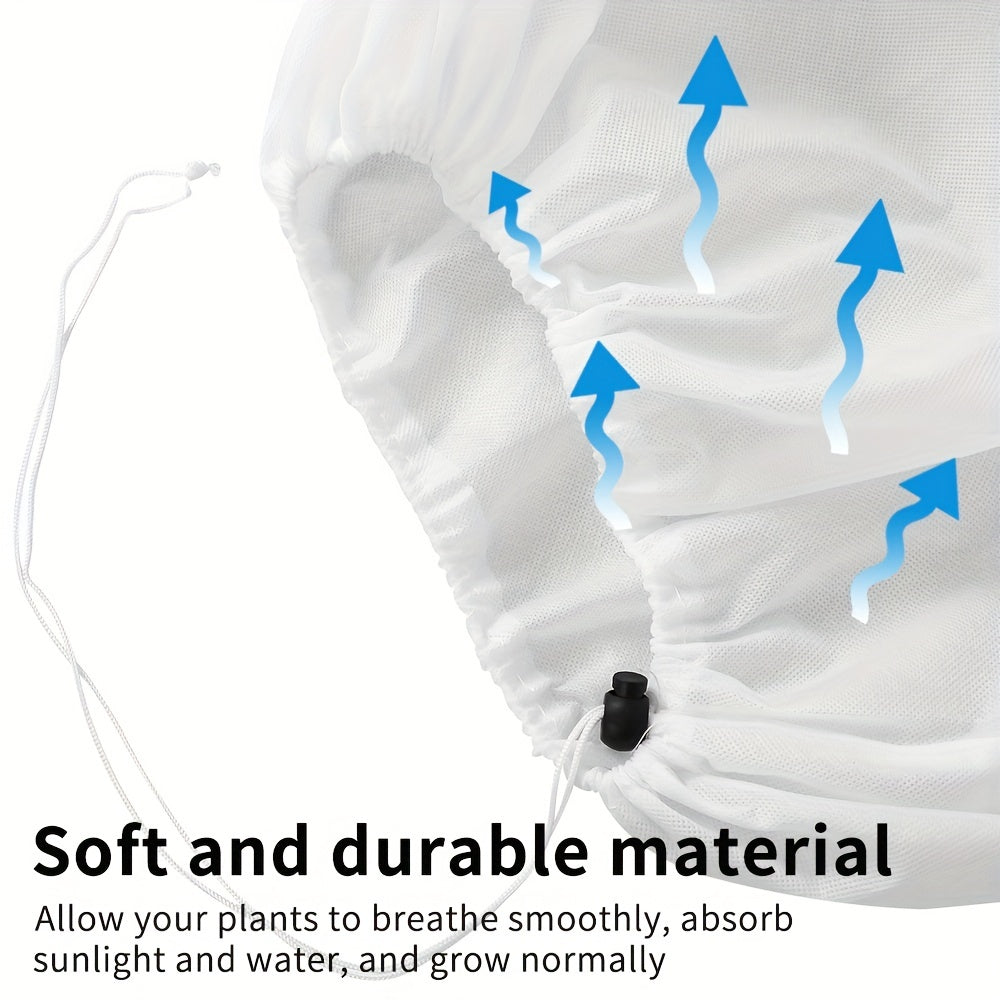 3pcs Plant Cover Antifreeze Protection Bag Large Winter Drawstring Bag