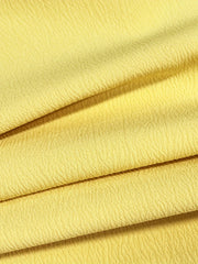  Solid Textured Wide Leg Trousers