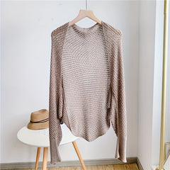 Knit Hollow Out Shawl Solid Outwear Cardigan for Evening Party Dress