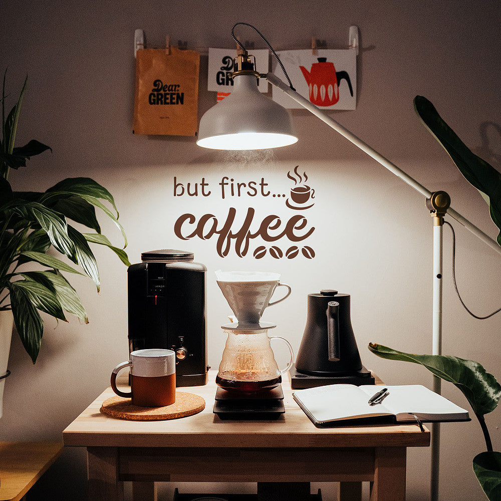 AHANDMAKER Reusable Coffee Stencil Kit with Beans for DIY Crafts
