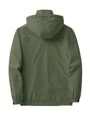 Men's Casual Zip Up Windbreaker Jacket For Outdoor Activities