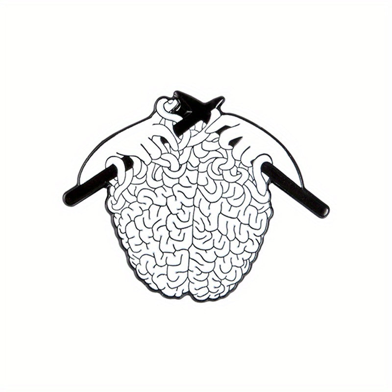 Brain Knitting Brooch Cartoon Jewelry