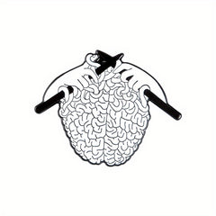 Brain Knitting Brooch Cartoon Jewelry