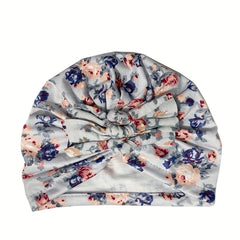 Kids Spring Autumn Hat Soft Knitted Folded Bow Print Baby Baby Hat