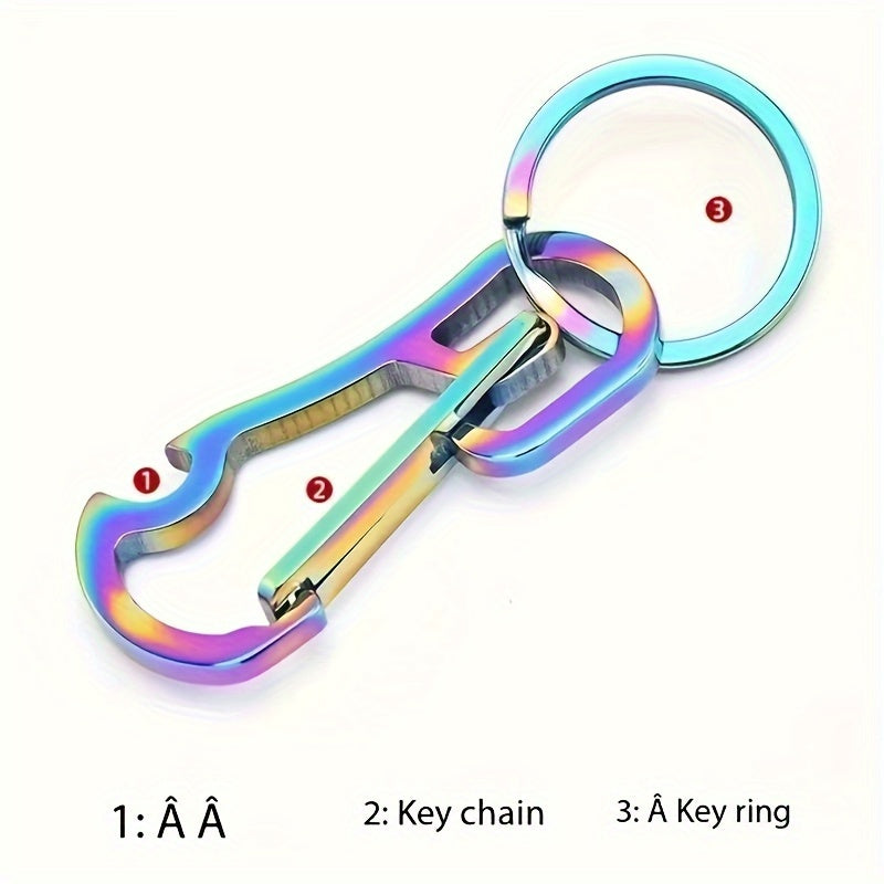 Stainless Steel Key Chain With Bottle Opener Multifunctional Keychain
