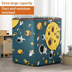 Cartoon Astronaut Quilt Clothes Organizer Dustproof Storage Bag