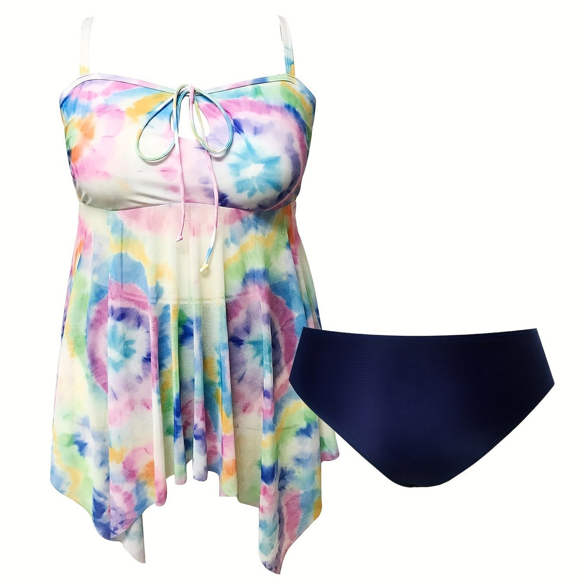 Tie Dye Tank Top & Panty Swimsuit Set