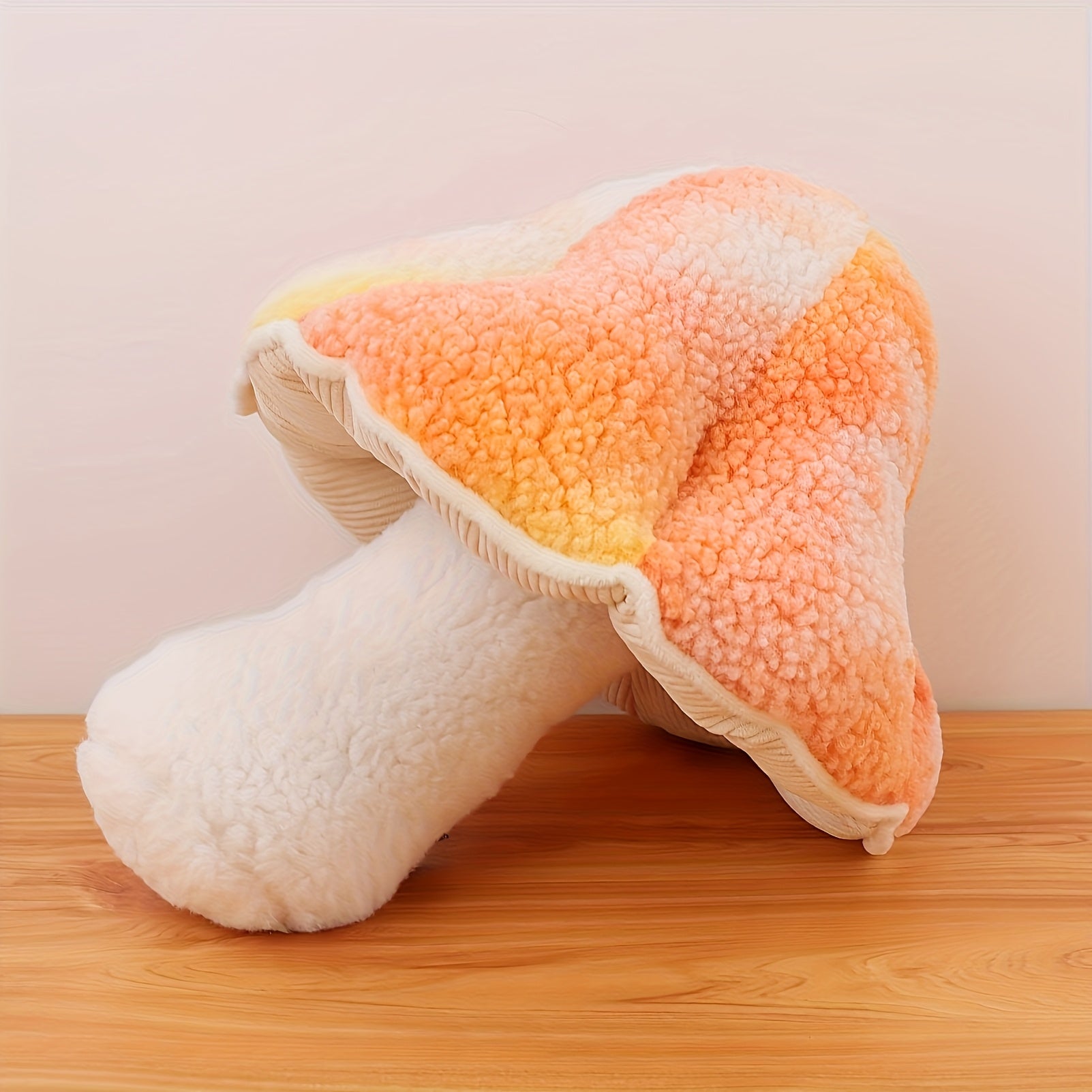 Whimsical Mushroom Pillow 6in Stuffed Plush Sofa Cushion Gradient Home Decor