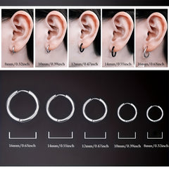 Titanium Steel Coil Earrings 8-16mm