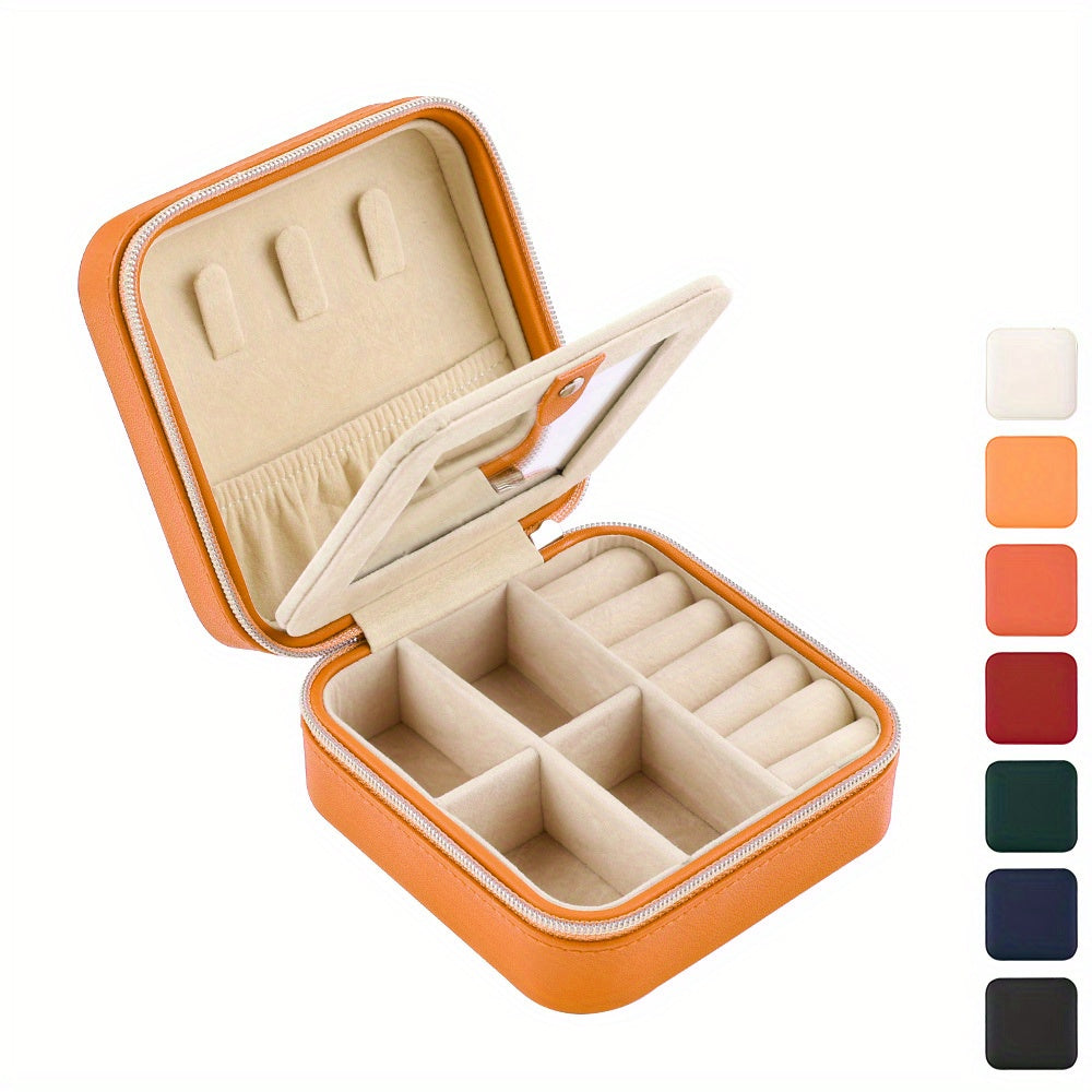 PU Jewelry Box 7 Colors Travel Organizer