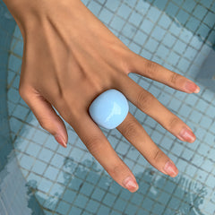 Multicolor Resin Chunky Ring Exaggerated Knuckle Finger Ring for Women