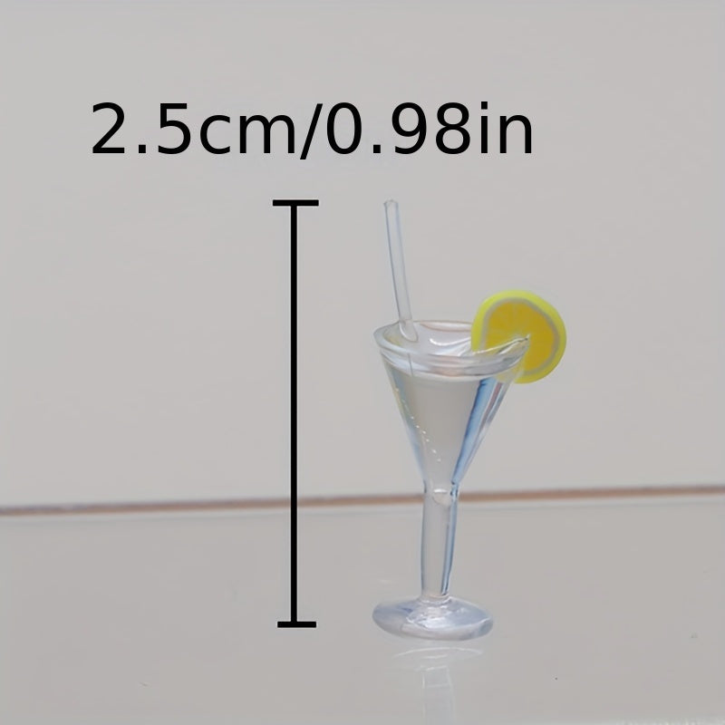 2pcs Dollhouse Lemon Juice Drinks Mini Scene Accessories