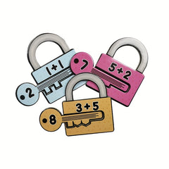 Math Matching Locks Toy Number Sorting Puzzle for Kids Ages 3